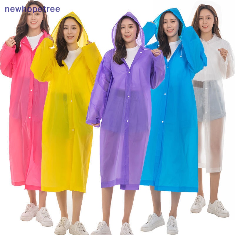 Ntvn Eva Không Dùng Một Lần Áo Mưa Dài Toàn Thân Trong Suốt Dày Dây Đeo Miệng Người Lớn Du Lịch Áo Mưa OIK