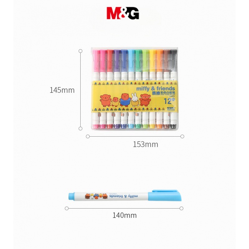 M&G Bút Lông Đánh Dấu Màu graffiti Vẽ Tranh diy Dễ Tẩy Xóa 8 / 12 Màu Dành Cho Học Sinh Trẻ Em