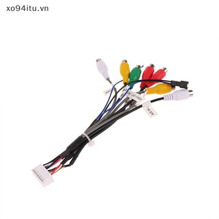 XOITU Cáp vô tuyến âm thanh nổi trên ô tô 20 chân Đầu ra phích cắm Dây AUX Đầu nối dây có đầu quạt cho ZHANGXUN Android Navigation VN