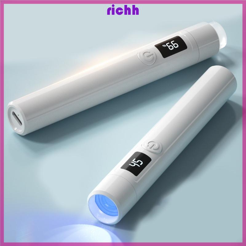 Richh Đèn led uv Sấy Khô Móng Tay 3w Nhanh Khô Chống Trượt Kèm Sạc usb Tiện Dụng