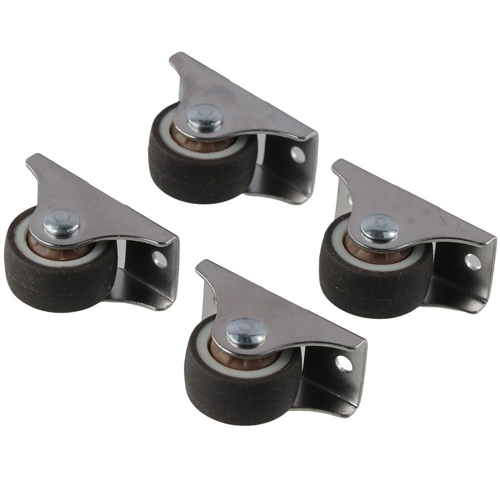MONOSTYLE 4 Vòng bi im lặng, Bánh xe bánh cố định Mini 1 '', Bộ bánh xe nội thất bền bỉ Bộ tủ