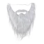 DELMER Halloween ria mép giả, ria mép giả râu giả thực tế, râu lớn thủ công mô phỏng lông tơ dài ông già Noel Cosplay