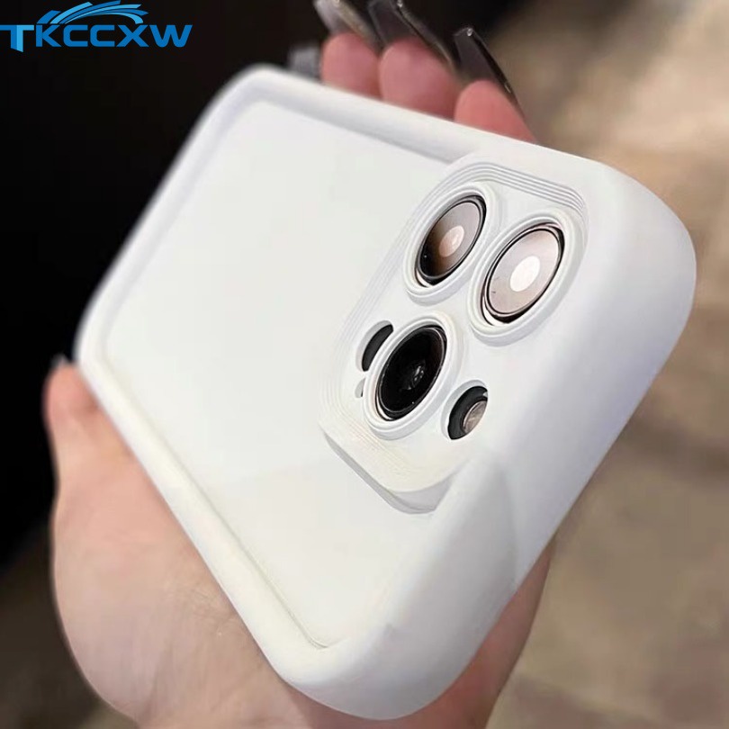 Ôp Điện Thoại Silicon Dẻo Màu Sắc Ngọt Ngào Chống Sốc Kèm Đôi Mắt Thiên Thần Cho iphone 12 11 pro max xxs max xr x 7 8 plus Ốp