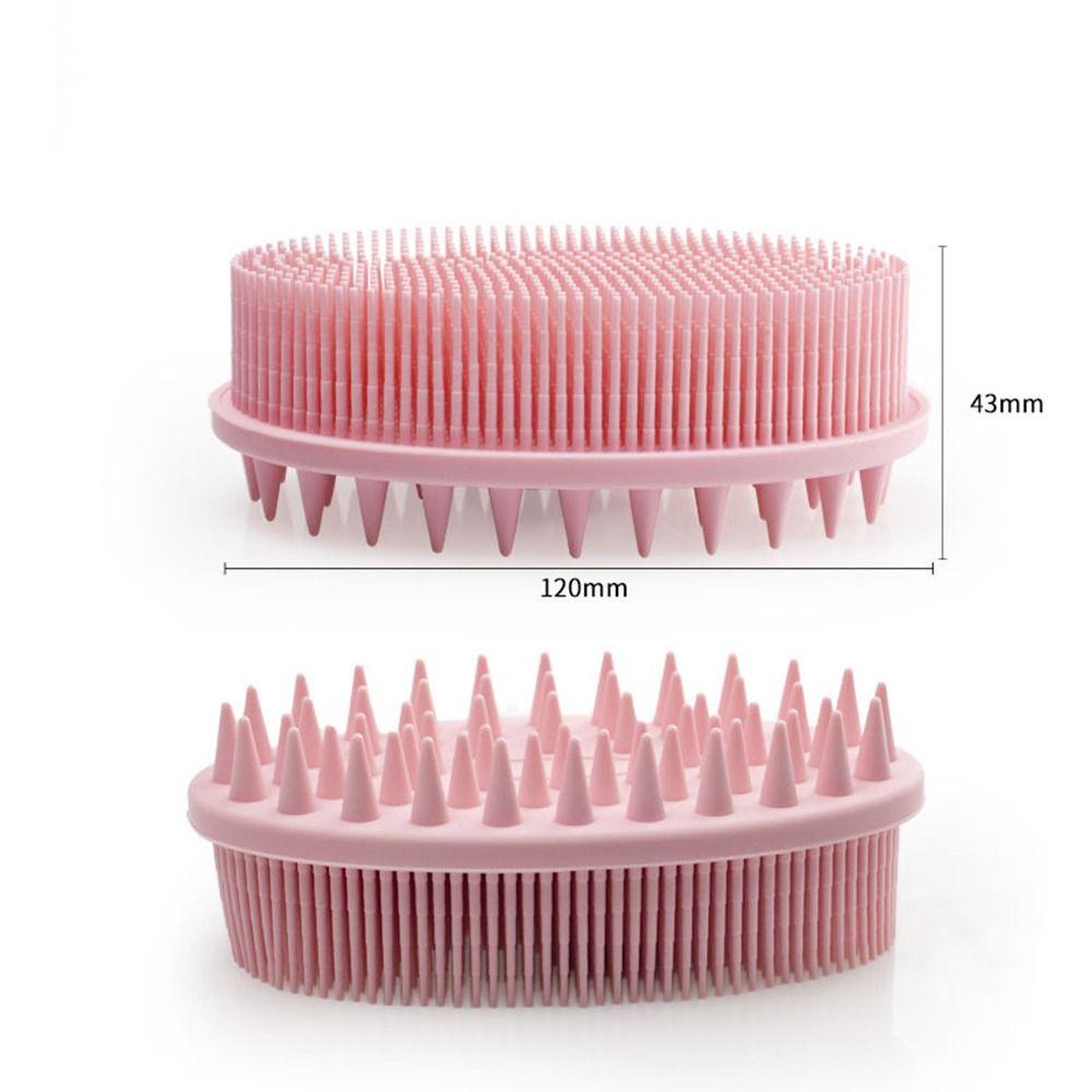 Bàn chải tắm silicon LACYES, Bàn chải tắm tẩy tế bào chết ướt và khô, Bàn chải gội hai mặt mềm mại di động dành cho bé tập luyện cảm ứng dành cho nam