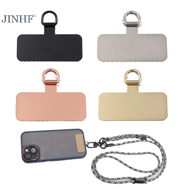 JINHF 1 Kim Loại Điện Thoại Dây Gioăng Miếng Dán Điện Thoại Di Động Dây Đeo Thẻ Kẹp HOT