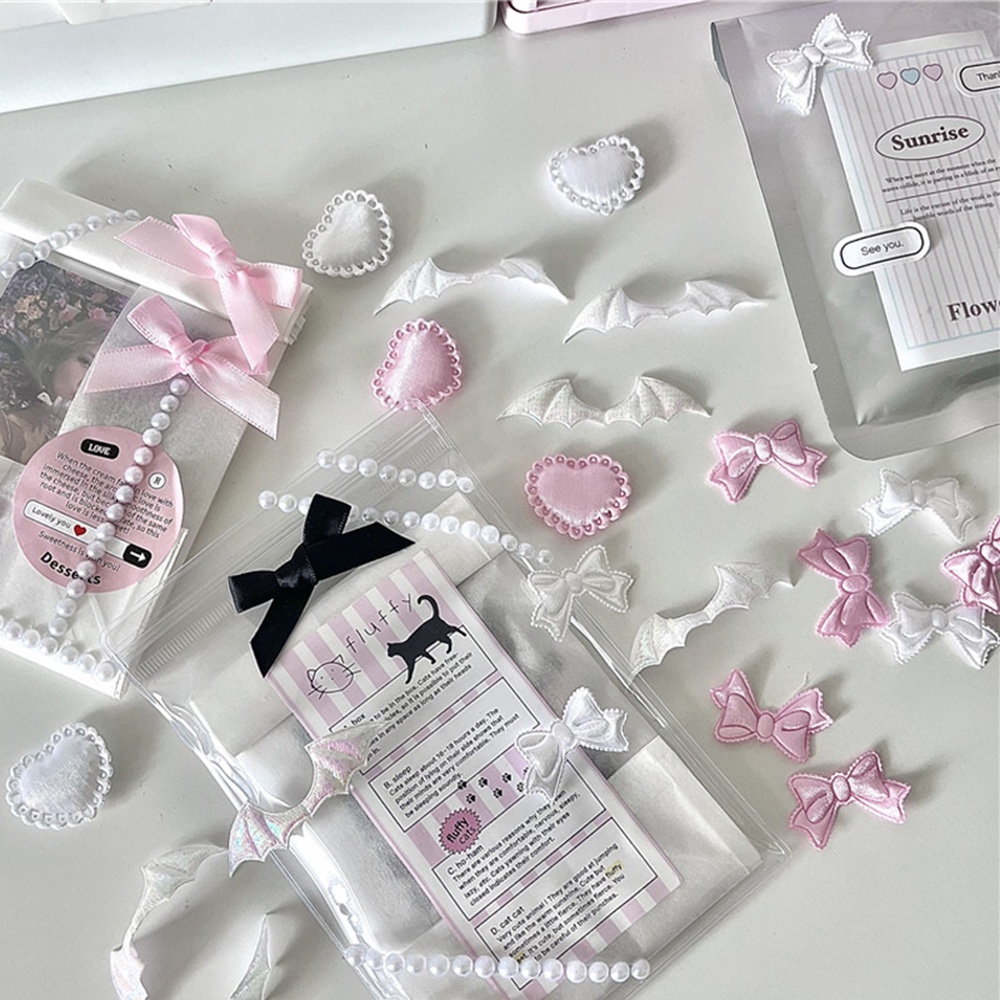Set 10 Vỏ Bọc Thẻ Ảnh Hình Nơ / Trái Tim Trang Trí Quà Tặng DIY