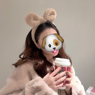 Băng đô Cài Tóc Tai Thỏ Bằng Lông Nhung Dễ Thương Xinh Xắn Dành Cho Nữ