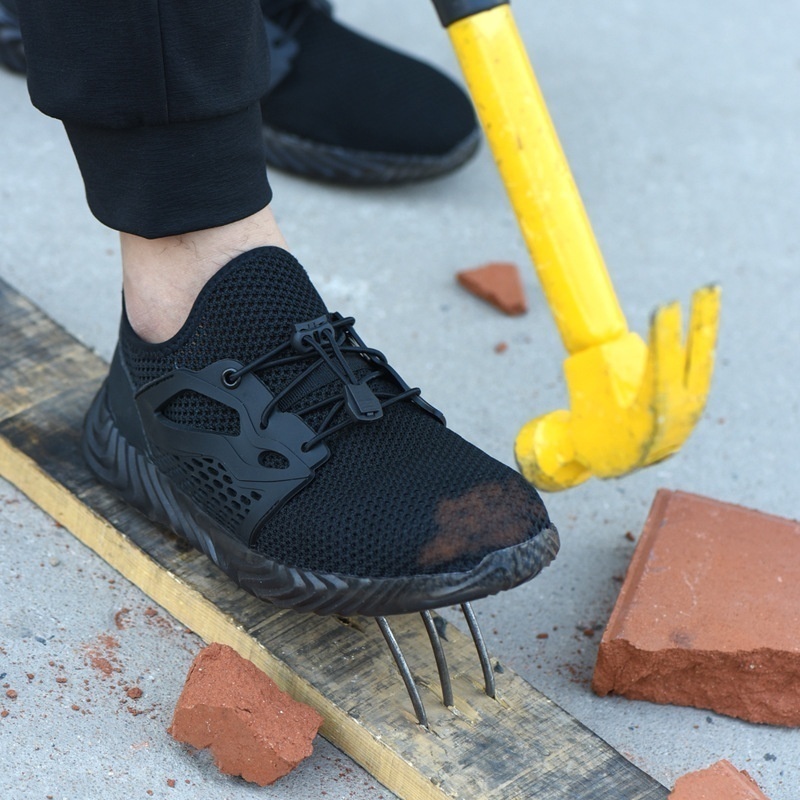 Giày Bảo Hộ Lao Động Mũi Thép Trọng Lượng Nhẹ Thoáng Khí Chống Đâm Thủng Dành Cho Nam Và Nữ