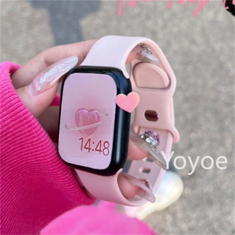 Dây Silicone Thay Thế Cho ĐồNg Hồ Apple Watch Ultra 2 49mm Series 9 45mm 41mm 44mm 40mm 42mm 38mm iWatch serie 8 Ultra 7 SE 6 5 3