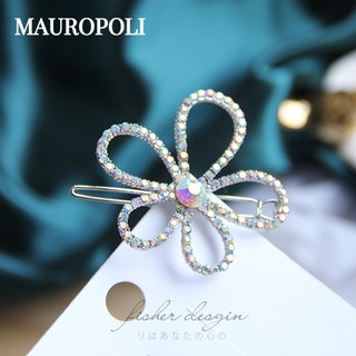 Mauropoli [Sẵn Sàng] Hàn Quốc Dongdaemun Laser Nhiều Màu Sắc Kim Cương Giả Hoa Kẹp Tóc Phụ Kiện Tóc ins Yang Chao Cùng Phong Cách Kẹp Tóc Nổ Kẹp Bên