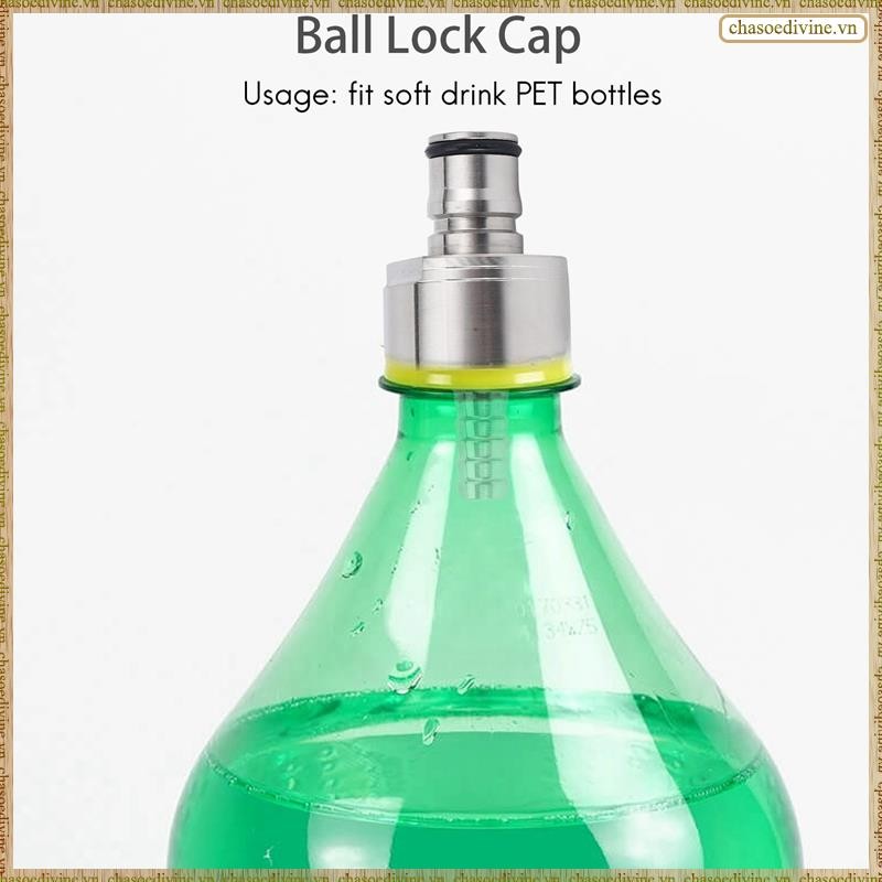2 Chiếc Nắp Carbonation Thép Không Gỉ 5 / 16 Inch Barb, Loại Khóa Bóng