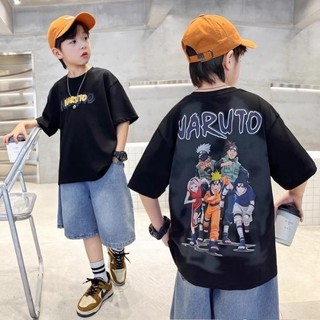 AP28 Áo Phông Cho Bé Trai NARUTO 11-35kg, Chất Cotton Mát Chính Phẩm