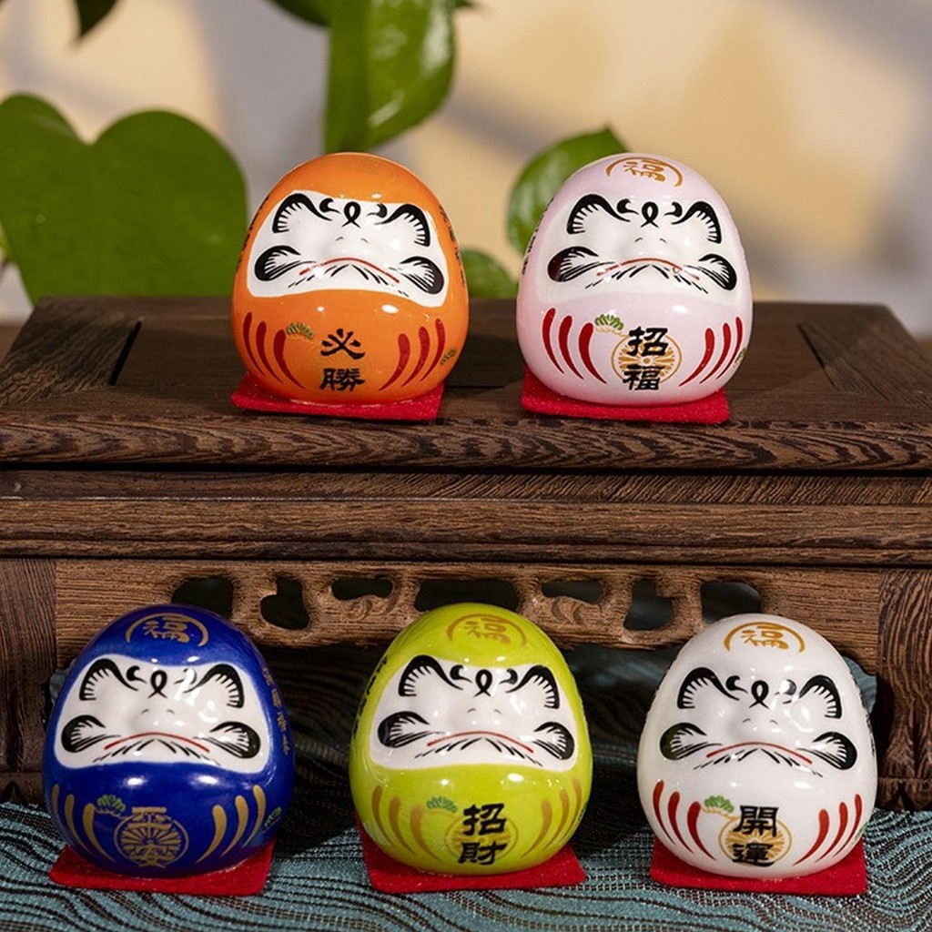 Bộ 5 Búp Bê Daruma Nhỏ Nhật Bản Daruma Tượng May Mắn Daruma Tượng Trang Trí Truyền Thống Nhà Tượng Trang Trí Shop Trang Tríidaevn