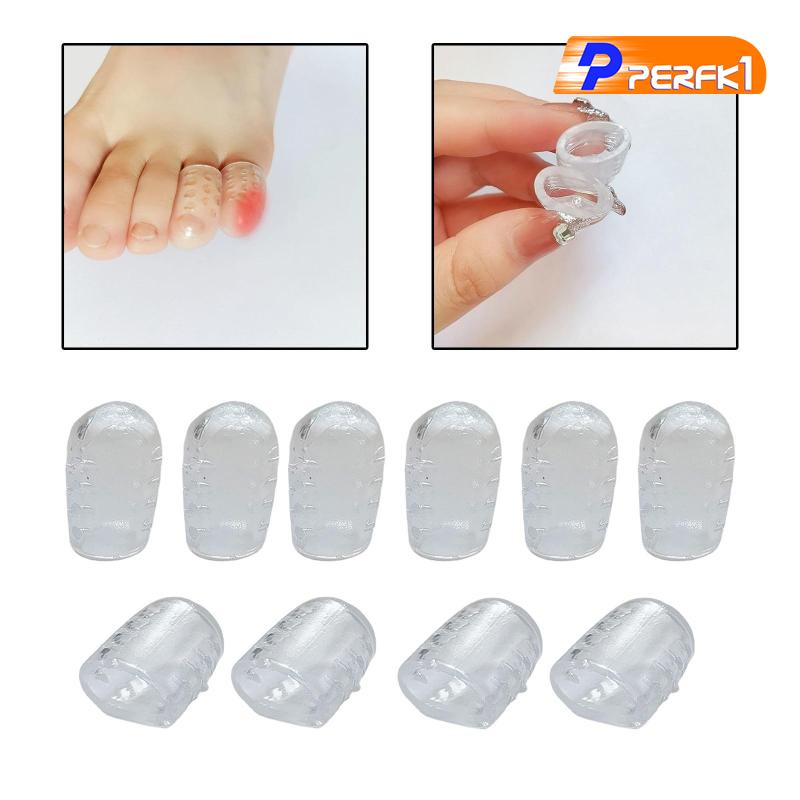 Bộ 10 Miếng Bọc Bảo Vệ Ngón Chân Trong Suốt Chống Nước Chống Mồ Hôi Mềm Mại Dùng Chạy Bộ Cho Nam Nữ