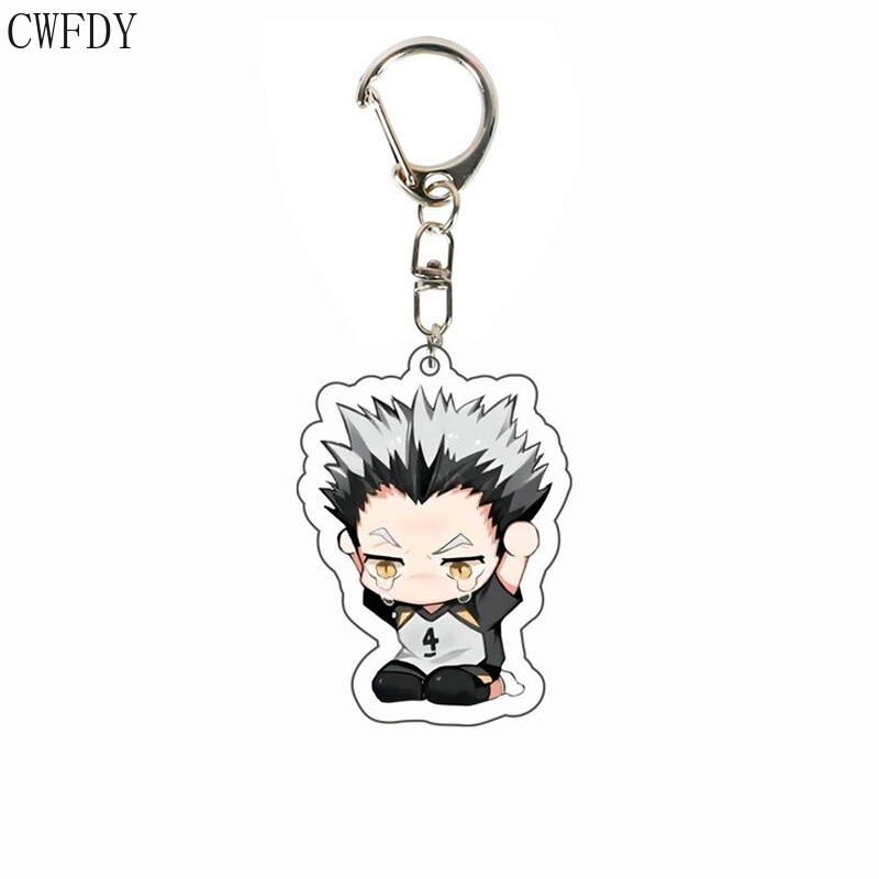 Móc khoá Anime Volleyball Boy Keychain Haikyuu!! Key Chain Haikyuu Kageyama Hinata Kenma Kozume Acrylic Figure