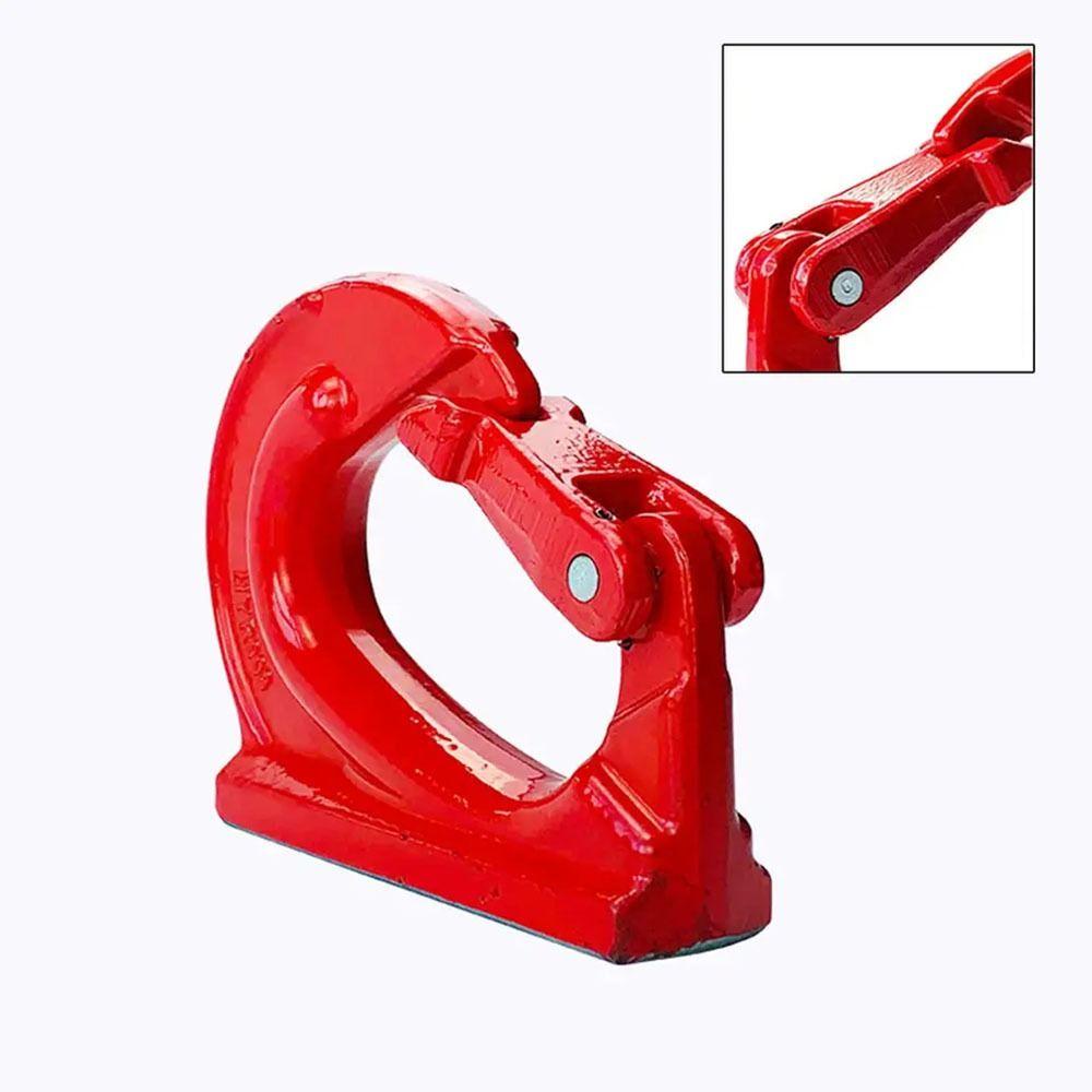 Móc neo hàn CHEESELY G80, Móc nâng hạng nặng bằng thép hợp kim công suất 4400lbs, phổ biến với chốt rèn Móc hàn màu đỏ 2T có lớp phủ Máy kéo cần cẩu