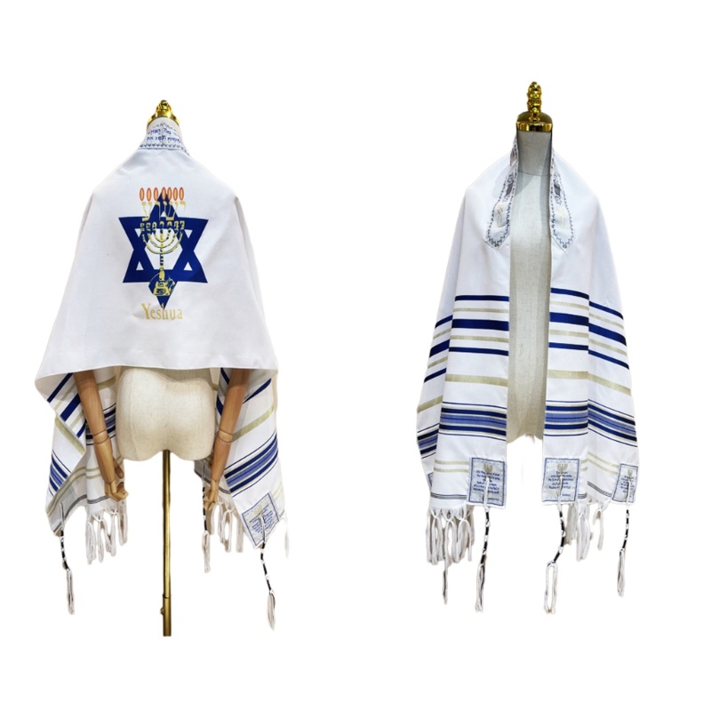 Dasbsug Yeshua Khăn choàng Messianic Tallit Khăn choàng cầu nguyện Tallit Khăn choàng cầu nguyện Israel Bethlehem