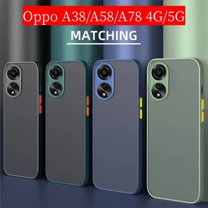 Dành Cho OPPO Reno 14F 14 Pro A38 A18 A58 A78 A98 A60 4G 5G Ốp Điện Thoại Chống Sốc Mờ Trong Suốt Bảo Vệ Ống Kính Máy Ảnh Sang Trọng Ốp Lưng PC Cứng