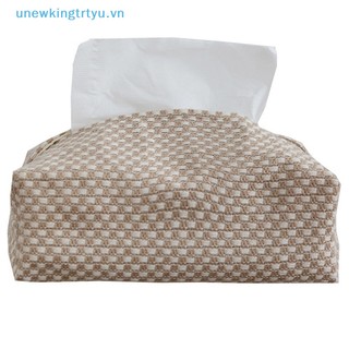 Unewtyu Hộp Đựng Khăn Giấy Bằng Vải Lanh cotton Phong Cách Bắc Âu