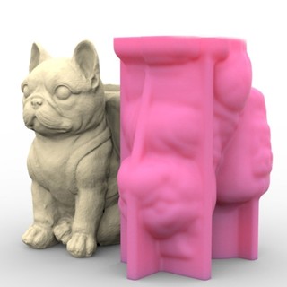 Kra Khuôn Silicon Độc Đáo 3D Khuôn Hoa Dễ Thương Hình Chó Bút Giá Đỡ Khuôn Cho DIY Cây mọng Nước Và Đựng Bút
