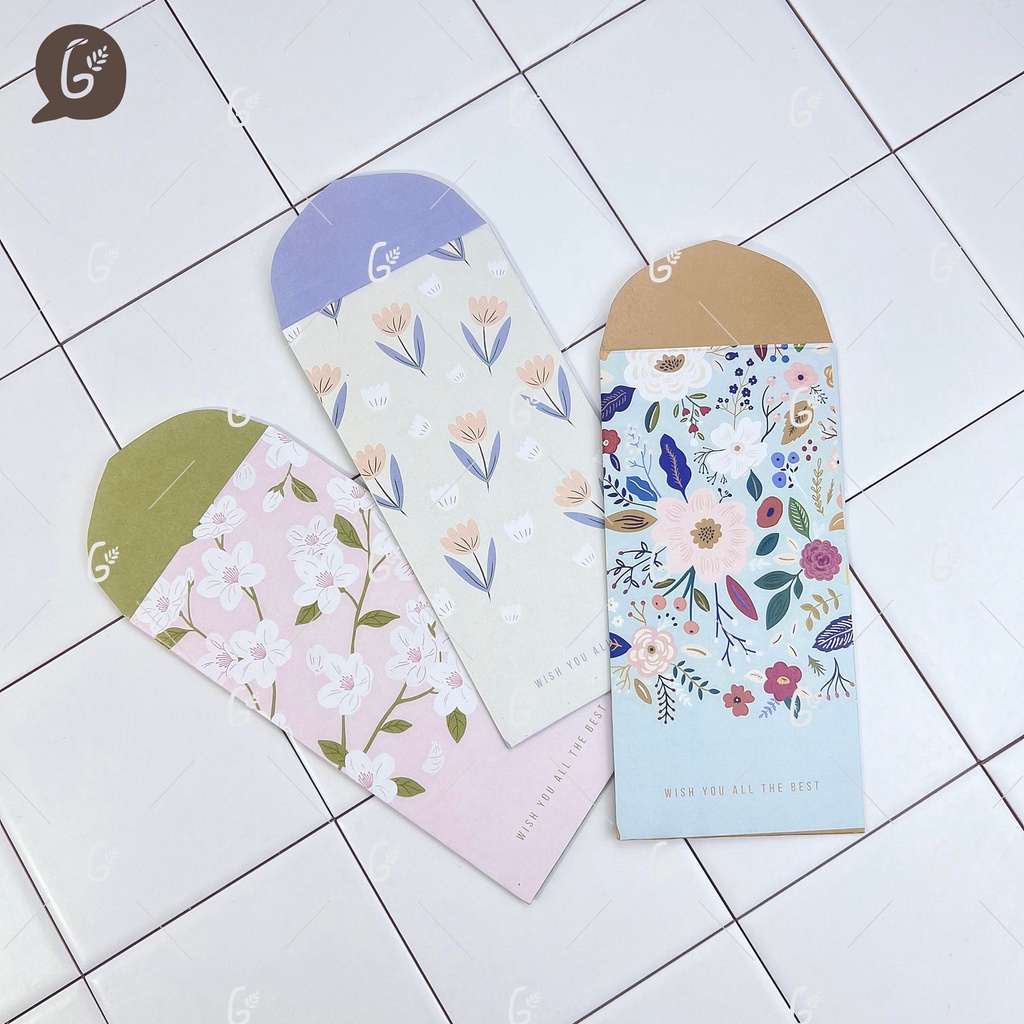 Bao lì xì tết 2025 Gác Xép chất liệu Kraft Nhật nhập khẩu hoa văn họa tiết vintage - Mã GX030