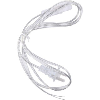 JOYFULLIFE 2 Dây đèn trong suốt 2 lõi 1,8 mét có công tắc, Dây nguồn công tắc cắm trong suốt bằng cao su bạc, Cáp kết nối nguồn thiết bị gia dụng bằng đồng trong suốt bằng nhựa Pvc