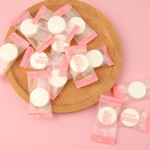 Set 100 Mặt Nạ Lụa cotton Siêu Mỏng Màu Trơn Dưỡng Ẩm Dùng Một Lần TOOL