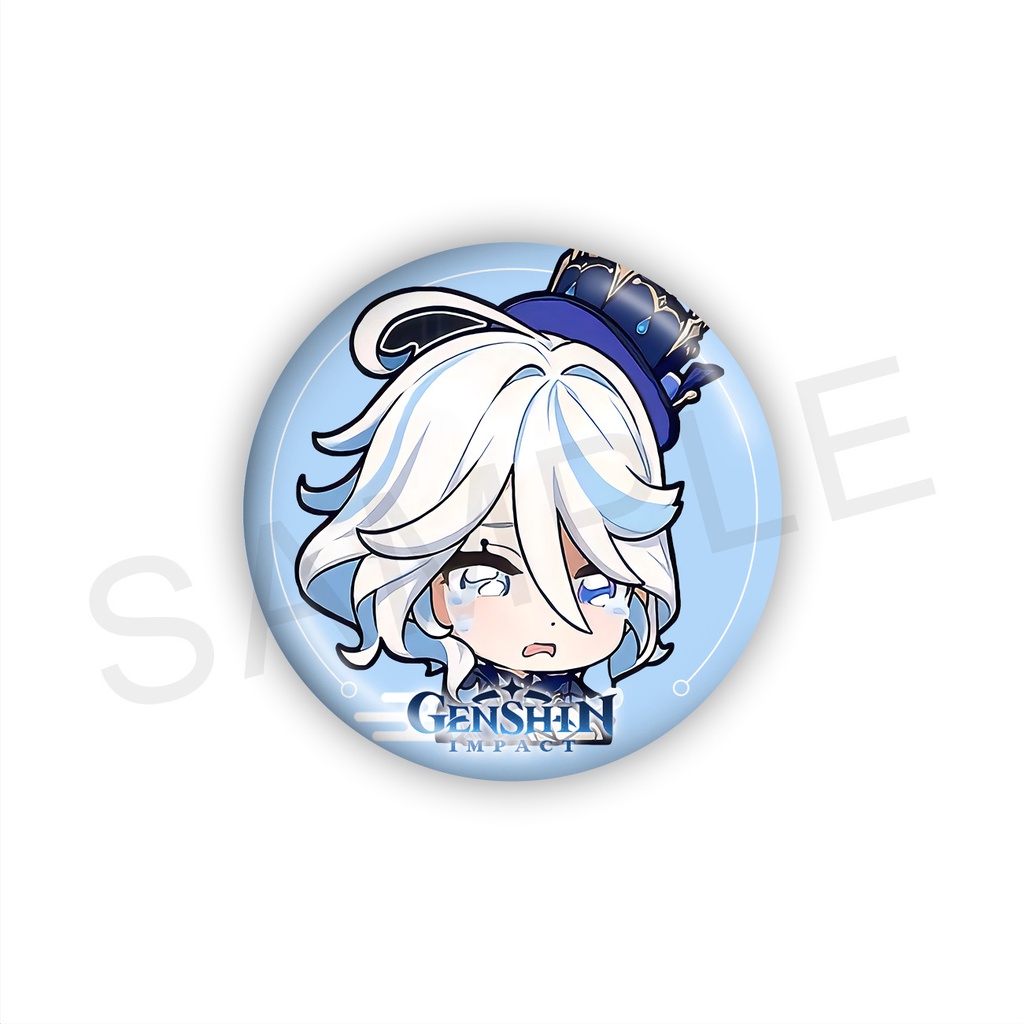 HK1 Genshin Tác Động Furina Huy Hiệu Anime Chân Hoạt Hình Focalors Fontaine Tròn Thổ Cẩm Túi Mặt Dây Chuyền Bộ Sưu Tập Quà Tặng Cho Trẻ Em