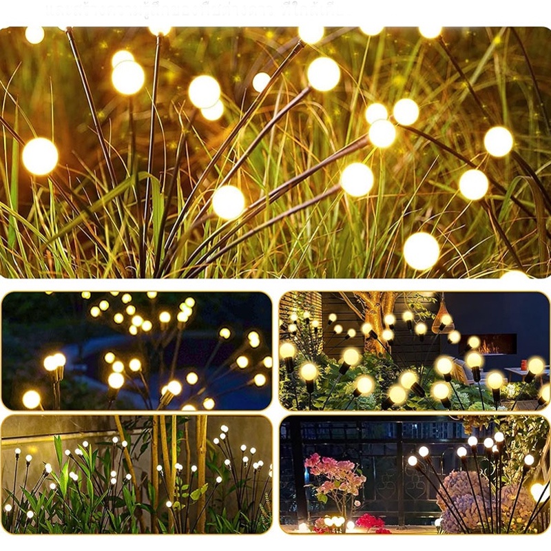 Đèn LED Đom Đóm Năng Lượng Mặt Trời Đèn Trang Trí Sân Vườn Ban Công Vườn Hoa Đèn Trang Trí Ngoài Trời