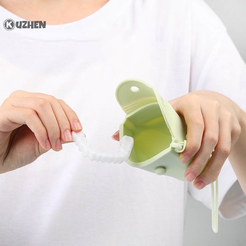 Kuzhen Hộp Silicon Đựng Răng Miệng Bảo Vệ Răng Miệng Cho Thợ Vệ Sinh