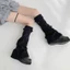 Tất giữ ấm chân dệt kim IAPPORTUNIA, Giày bốt nữ co giãn, Đồng phục JK Nhật Bản Lolita Vỏ chân đa năng