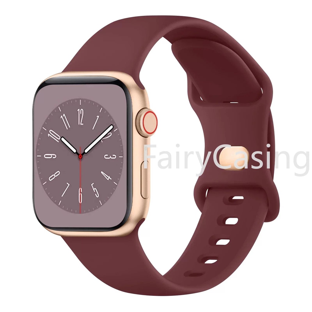 Dây Silicon Mềm Cho Apple Watch 46MM Ultra 2 49mm Series 11 10 9 8 7 6 5 4 3 SE Dây Đeo Vòng Tay Cho iwatch 45mm 41mm 40mm 44mm 38mm 42mm Dây Đeo Đồng Hồ