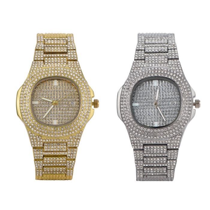 [COMBO 5] Đồng hồ, dây chuyền & lắc tay tennis kèm 2 nhẫn đính đá zircon