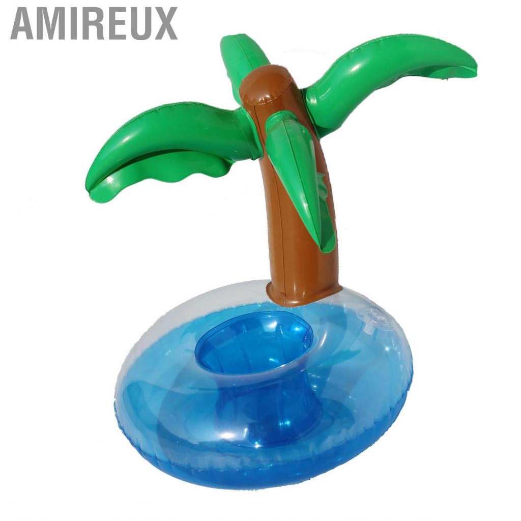 Zjchao Amireux Uống Phao Tay Nghề Tinh Tế Di Động Dễ Dàng Sử Dụng Nổi Uống Giá Đỡ Bơm Hơi Cây Dừa Hình Đi Biển