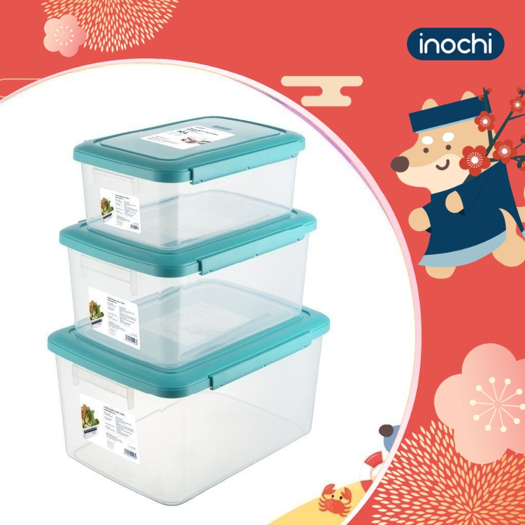 Thùng Đựng Thực Phẩm Inochi: Nhựa PP Nguyên Sinh, Kháng Khuẩn, Dung Tích 10L/18L/30L