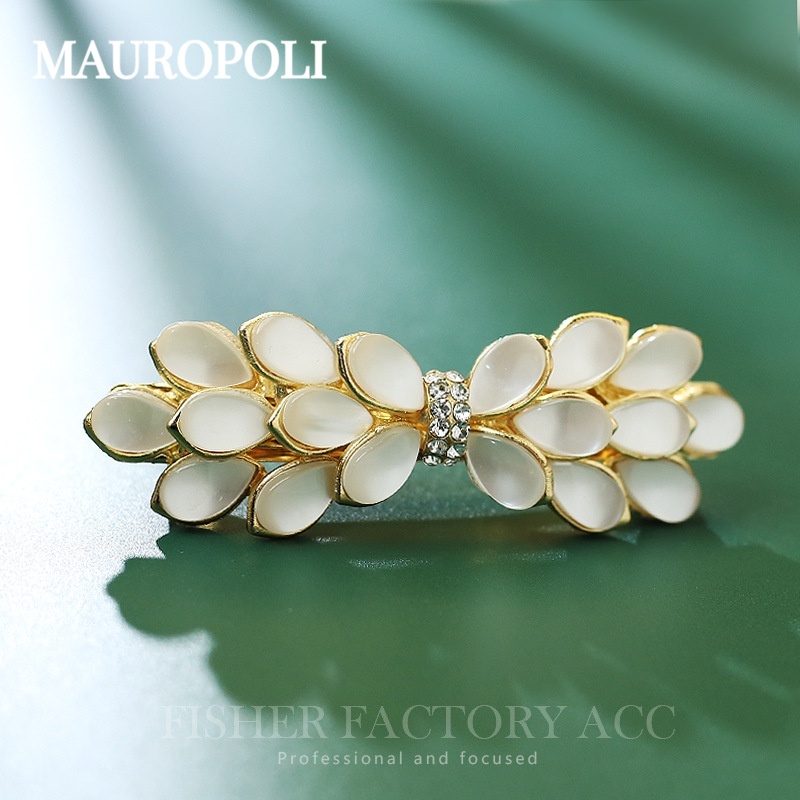 Mauropoli [Hàng Có Sẵn] Kẹp Tóc Hình Nơ Mắt Mèo Phong Cách Hàn Quốc Ngọt Ngào Dễ Phối Đồ