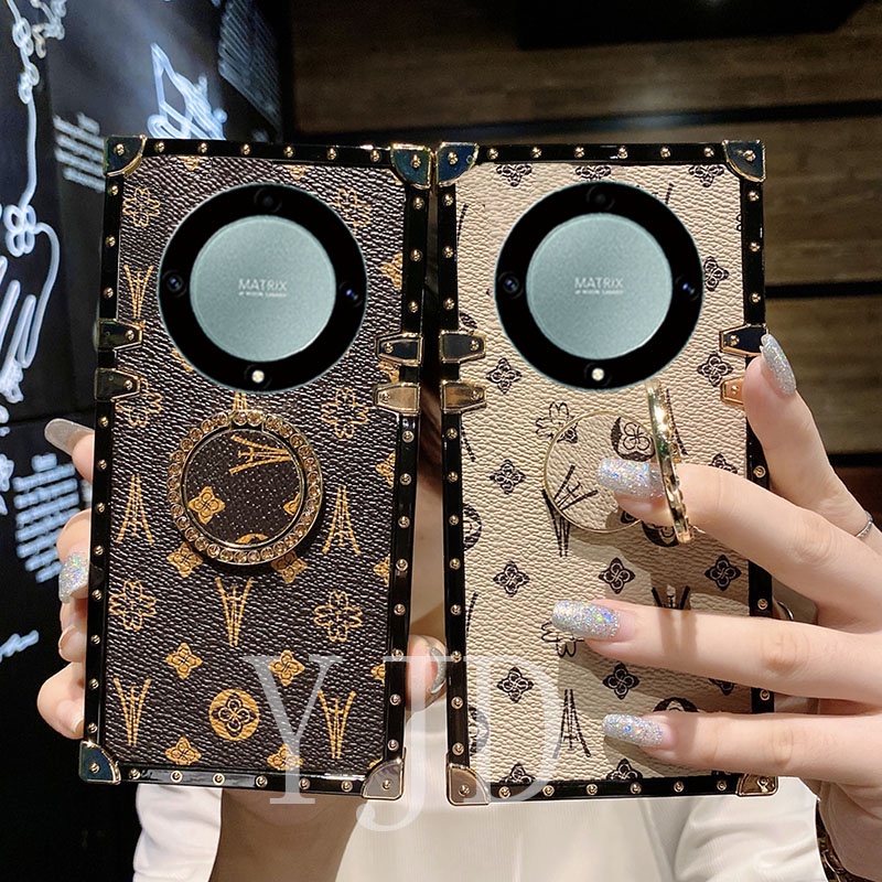 Ốp Điện Thoại Chống Sốc Họa Tiết Hoa Đính Đá Lấp Lánh Cho Honor X9b 5G