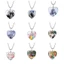 SQ BTS Hàn Quốc Bangtan Boys hình trái tim đá quý Mặt dây chuyền vòng cổ Trang trí trang sức phổ biến Bộ sưu tập idiol