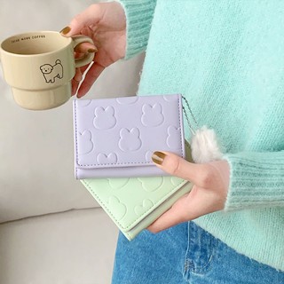 Ví Nữ Vuông In Hình Thỏ Hoạt Hình Dễ Thương
