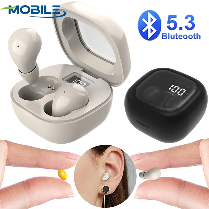 Tai nghe giảm tiếng ồn âm thanh nổi HIFI - Tai nghe vô hình Mini - Tai nghe Bluetooth SK19 - Tai nghe nhét tai không dây - Tai nghe thể thao Bluetooth 5.3