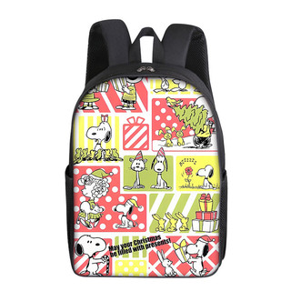 Ba lô Snoopy Dung tích lớn Chống thấm nước 16 inch In một mặt Bé trai và Bé gái Túi đi học đa chức năng Quà tặng cho du lịch
