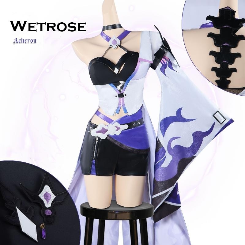 Wetrose Bộ Đồ Hóa Trang Game Honkai Star Rail Acheron Cho Nữ Cos Suit Costume Cosplay Set 0228