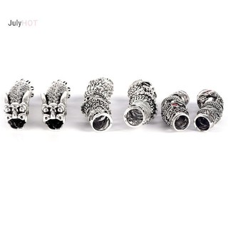 Julyhot Vintage Rồng Dreadlock Hạt Tóc Hạt Nhẫn DIY Nẹp Trang Sức Tay Thủ Công Massivedeals