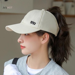 Julyhot Chữ Màu Trơn Cao Đuôi Ngựa Bóng Chày Nữ Thể Thao Golf Quần Vợt Tóc Cao Bun Nón Massivedeals