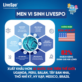 Men vi sinh chứa Bào tử lợi khuẩn dùg cho Viêm Đại Tràng, Tiêu chảy, Táo bón - LiveSpo Colon(10 ống)