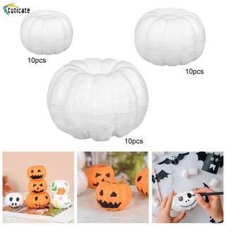 [Cuticate]Bộ 10 Bí Ngô Giả Bằng Xốp polystyrene Trang Trí Tiệc Cưới / Lễ halloween