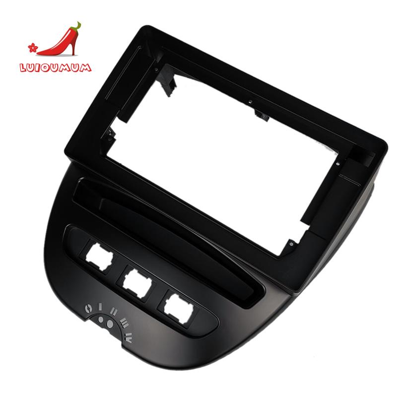 Cornice Radio Doppio DIN Per Toyota Aygo, Citroen C1, Peugeot 108 Dal 2014 - Nero Piano Lucido