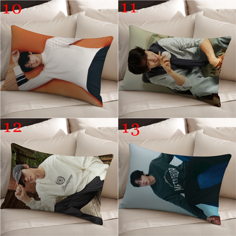 Cha eun woo Vỏ Gối Hình Chữ Nhật Một Mặt Bằng polyester In Chữ good day to be a dog Trang Trí Nhà Cửa (Không Có Lõi)