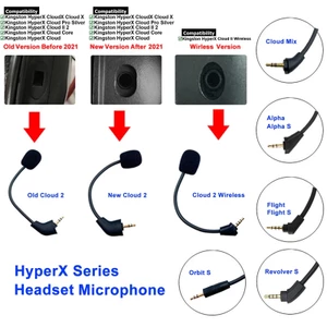 1 Cái Cho HyperX Cloud 1 2 II X Core Pro Silver Mix Alpha Flight Revolver Orbit S Cloudx Cloud9 C9 3.5mm Tai Nghe Micro Cáp Chơi Game Tai Nghe Mic Thay Thế Bao