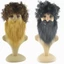 DELMER Nam Giả Râu Giả Tóc Giả, Tóc Giả Xoăn Lông Tơ Râu, Thời Trang Ngộ nghĩnh Afro Sân Khấu Halloween Cosplay Tóc Giả Trang Điểm Đảng